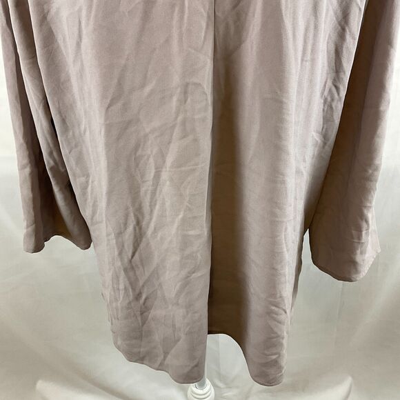 MM LaFleur Blouse XL Lavender-Gray 3/4 Sleeve Drape Detail - Picture 10 of 12